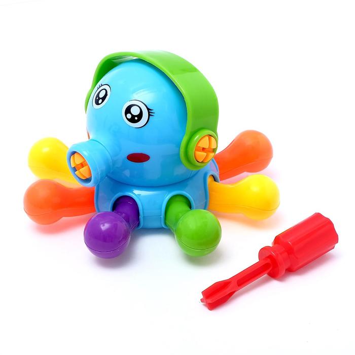 Конструктор отвёрточный «Осьминожек», 18 деталей, МИКС