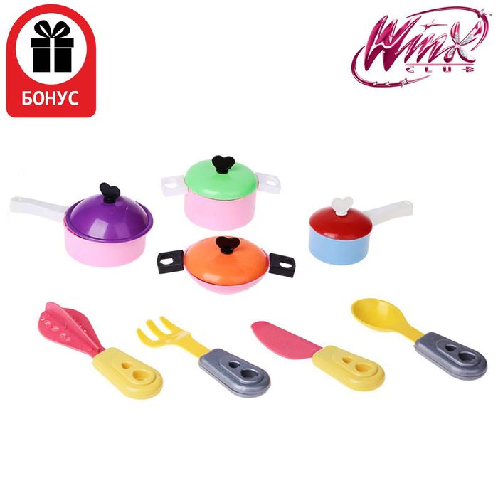 Набор посуды для игры "Кухонные принадлежности ", 8 предметов, феи ВИНКС