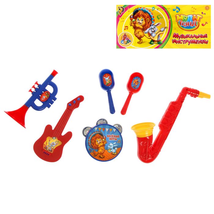 Набор музыкальных инструментов Мульт Бэнд "Музыкальный оркестр-5", 6 предметов