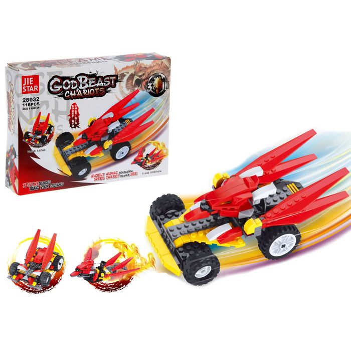 Конструктор «Пламенный гонщик», 147 деталей, 3 варианта сборки