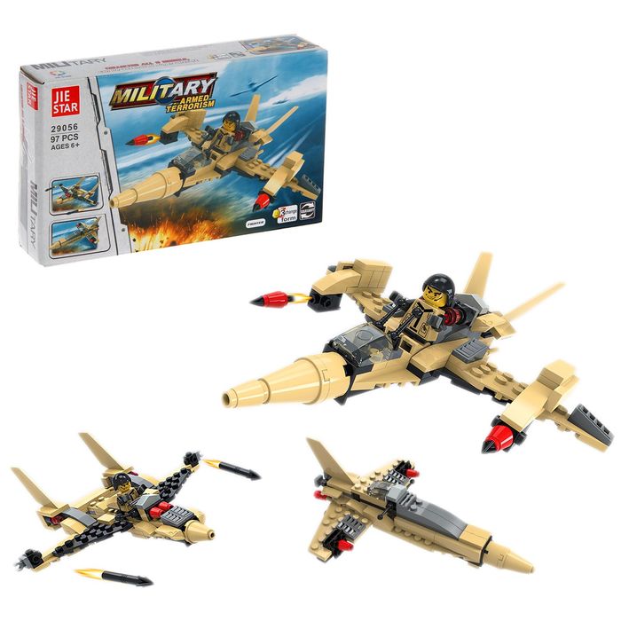 Конструктор «Бомбардировщик», 97 деталей, 3 варианта сборки