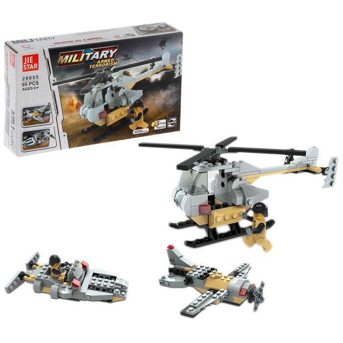 Конструктор Армия «Вертолёт», 95 деталей , 3 варианта сборки