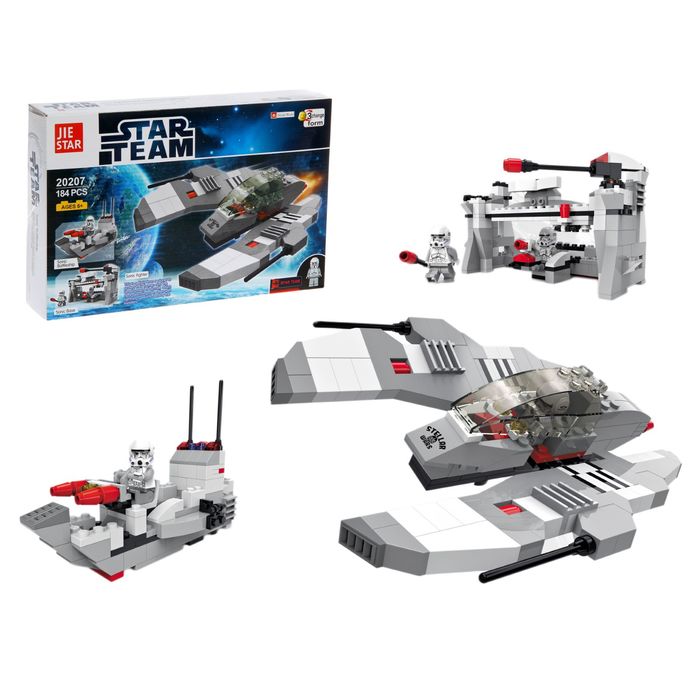 Конструктор «Звёздная команда: сверхзвуковой корабль», 184 детали, 3 варианта сборки