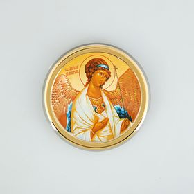 

Икона в авто "Ангел Хранитель",золоченая, липкая лента, D=4 см