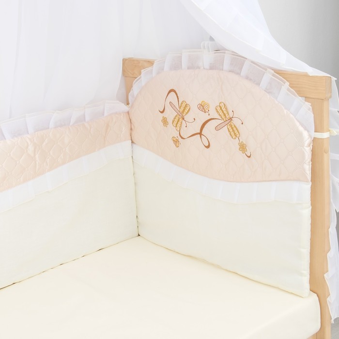 Комплект в кроватку (7 предметов), цвет бежевый 40