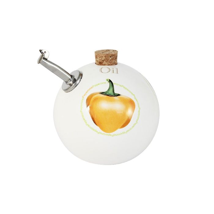 Бутылка для масла круглая "Томаты и перцы", 0,4 л