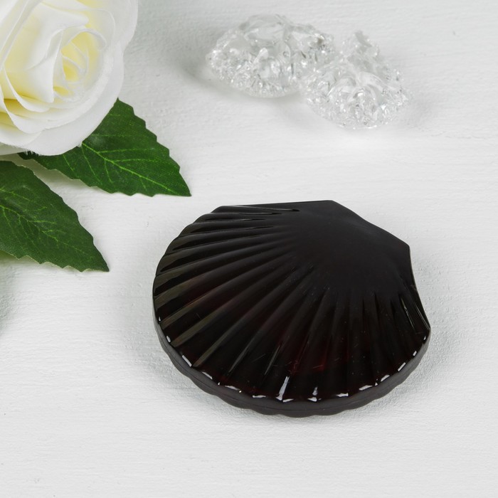 Зеркало складное «Кофе», фигурное, с двукратным увеличением, двустороннее, цвет коричневый