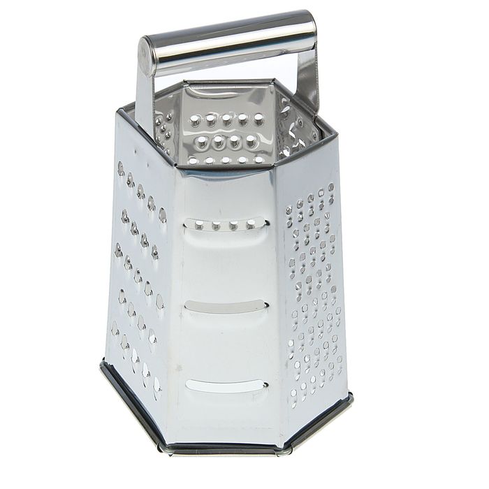 Терка "Металлик" шестигранная 13х13х19 см