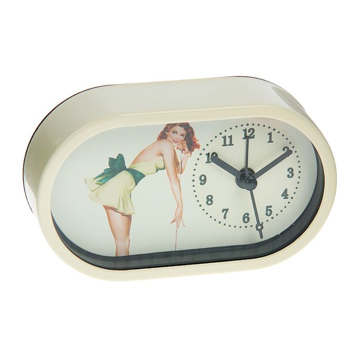 Будильник. Прямоугольные, девушки, микс 6,5*11,5см