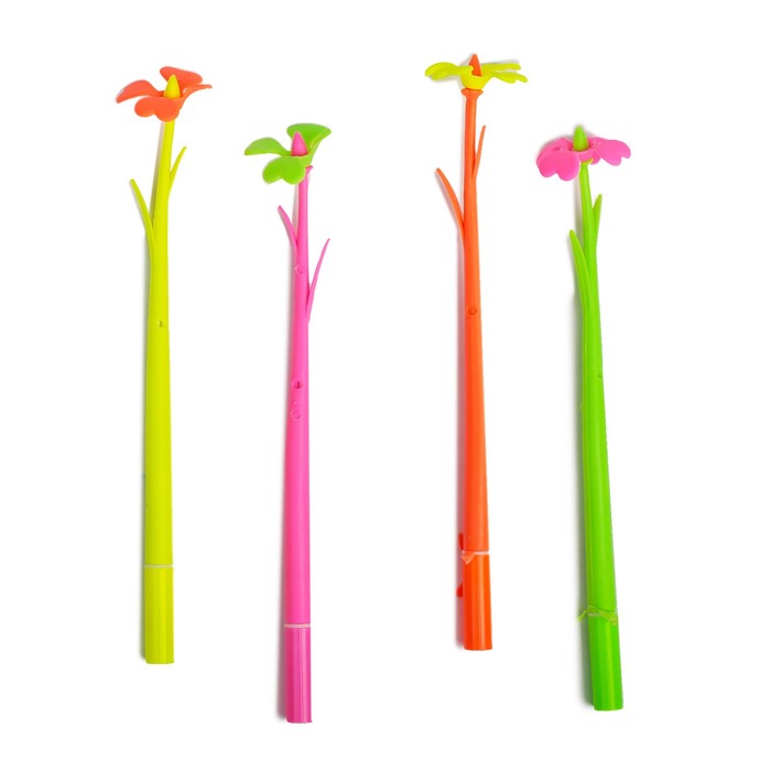 Ручка шариковая-прикол Цветы-8 МИКС