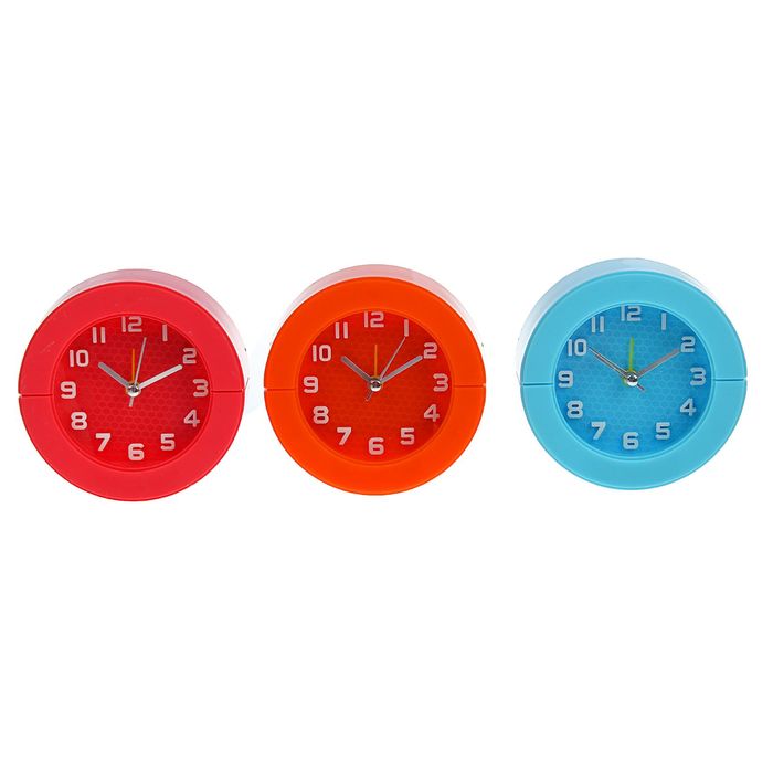 Будильник круг цифры объем, Соты на циферблате микс d=10,5см