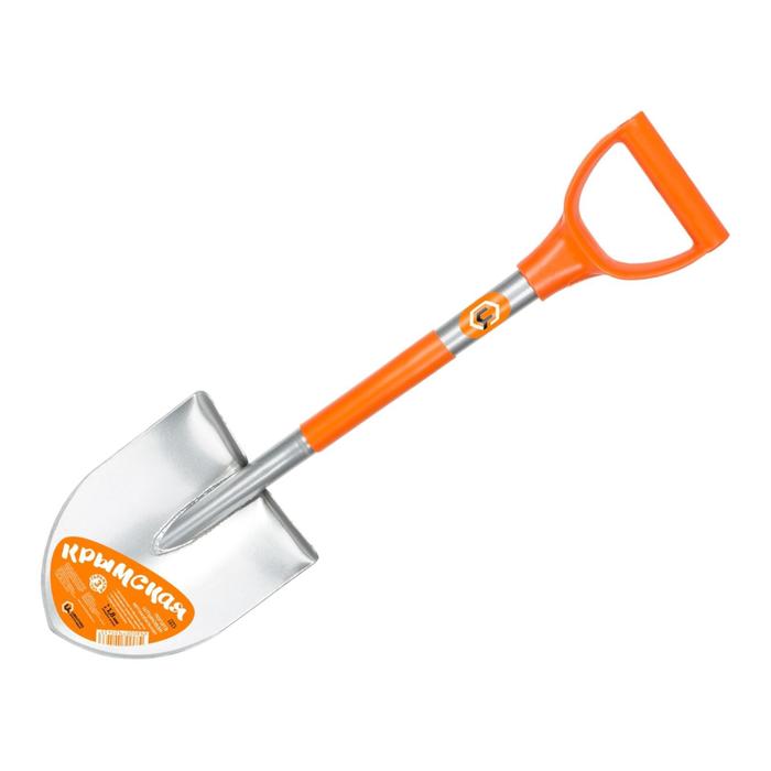 Лопата штыковая, цельнометаллическая, автомобильная, с черенком, ручкой, "Крымская"