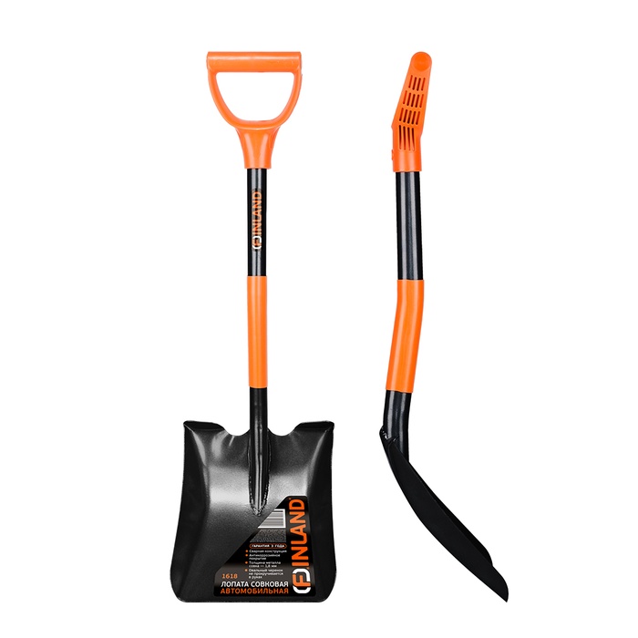 Лопата совковая, автомобильная, цельнометаллическая, с черенком, ручкой "Крымская"