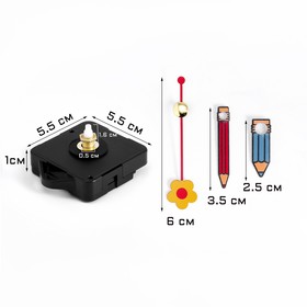 Набор, часовой механизм 3268 с подвесом, комплект стрелок "Карандаши", 22/32 (1037S) 162322