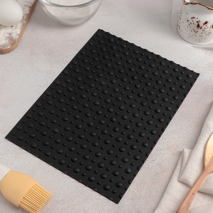 Коврик рельефный 18х24х0,3 см "Точки", цвет розовый