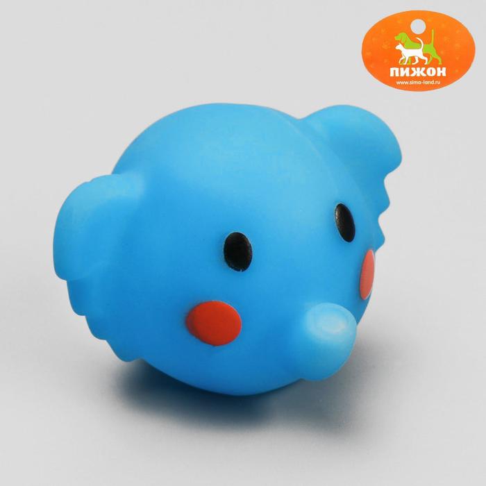 Игрушка резиновая пищащая "Мордашка", 6,5 см, микс видов и цветов