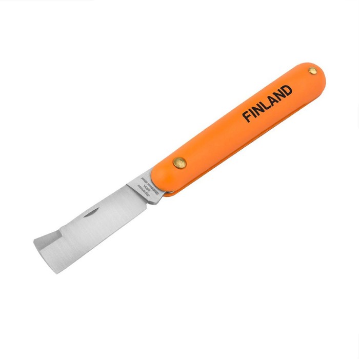 Нож садовый, 10 см, прививочный, с пластиковой ручкой, FINLAND нож прививочный с рямым лезвием finland 1453