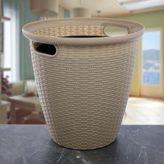 Кашпо напольное 30 л "Ротанг", цвет шоколад