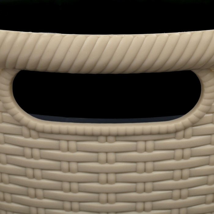 Кашпо напольное 30 л "Ротанг", цвет шоколад