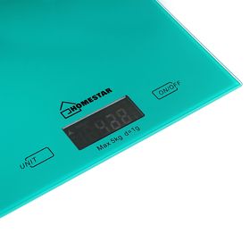 Весы кухонные HOMESTAR HS-3006, электронные, до 5 кг, зелёные от Сима-ленд