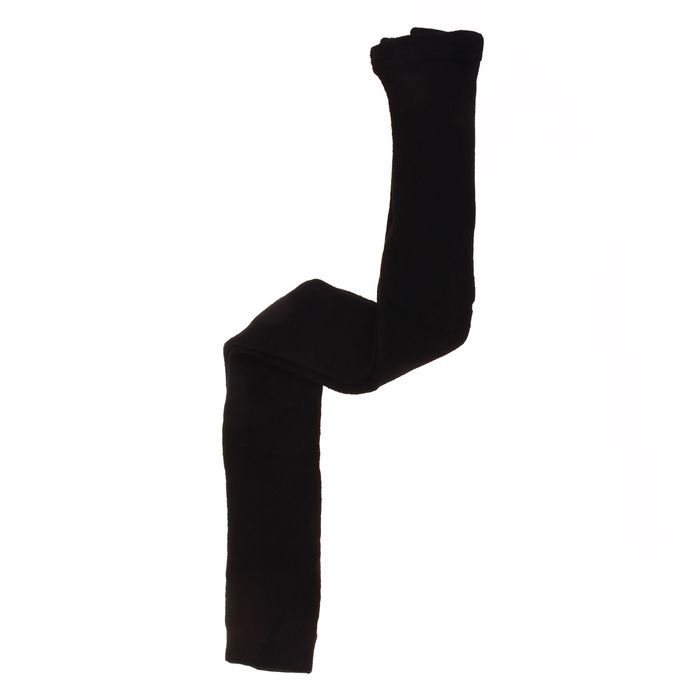 Легинсы детские плюшевые ЭЛ1, цвет чёрный, рост 110-116