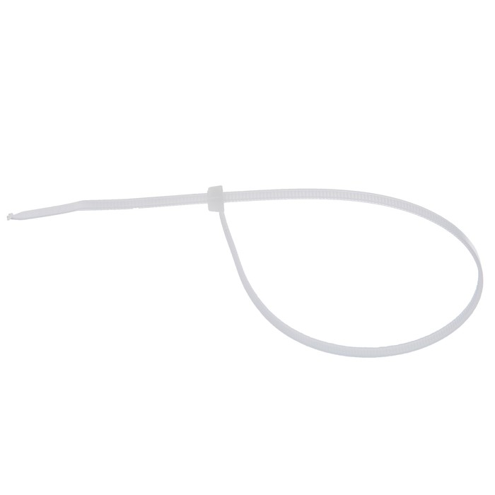 Стяжки нейлоновые Fortisflex КСС,4x300 мм, белые, набор 100 шт.