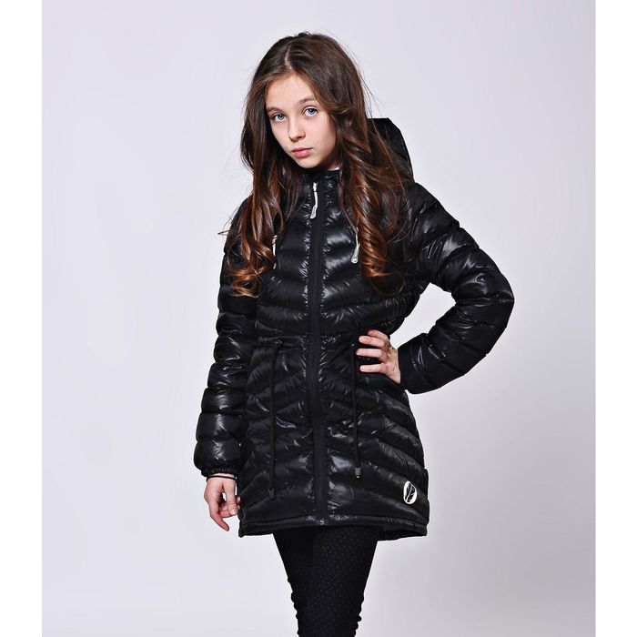 Куртка-парка  для девочки "Каролина", рост 140 см, цвет чёрный 21-151/1