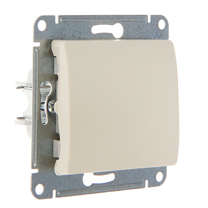 Переключатель "Glossa" SchE GSL000261, 10 А, 1 клавиша, скрытый, цвет бежевый