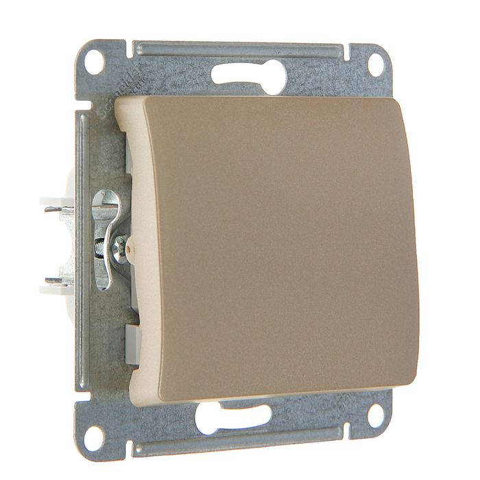 Переключатель "Glossa" SchE GSL000461, 10 А, 1 клавиша, скрытый, цвет титан