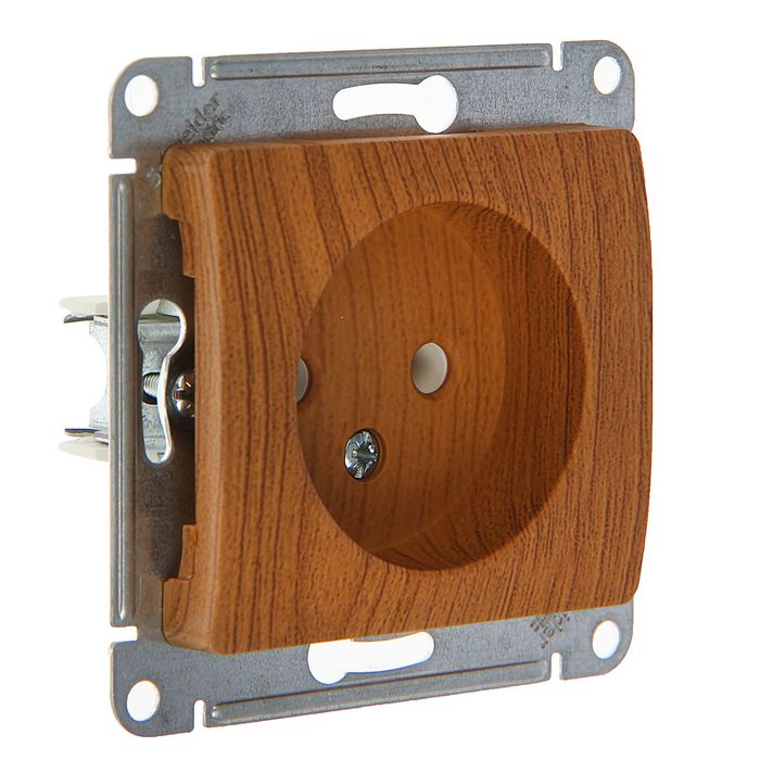 Розетка "Glossa" SchE GSL000341, 16 А, одноместная, скрытая, без з/к, цвет дуб