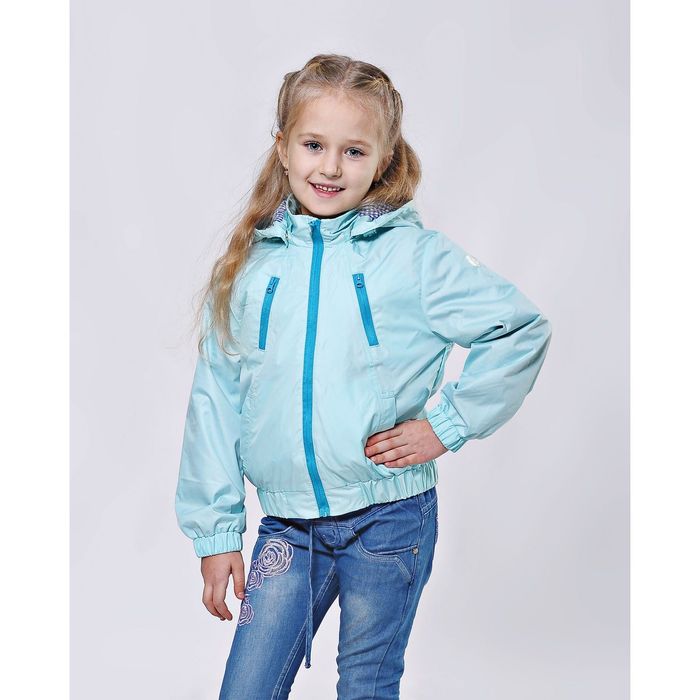Ветровка для девочки "Шерри", рост 128 см, цвет ментоловый 21-138/2