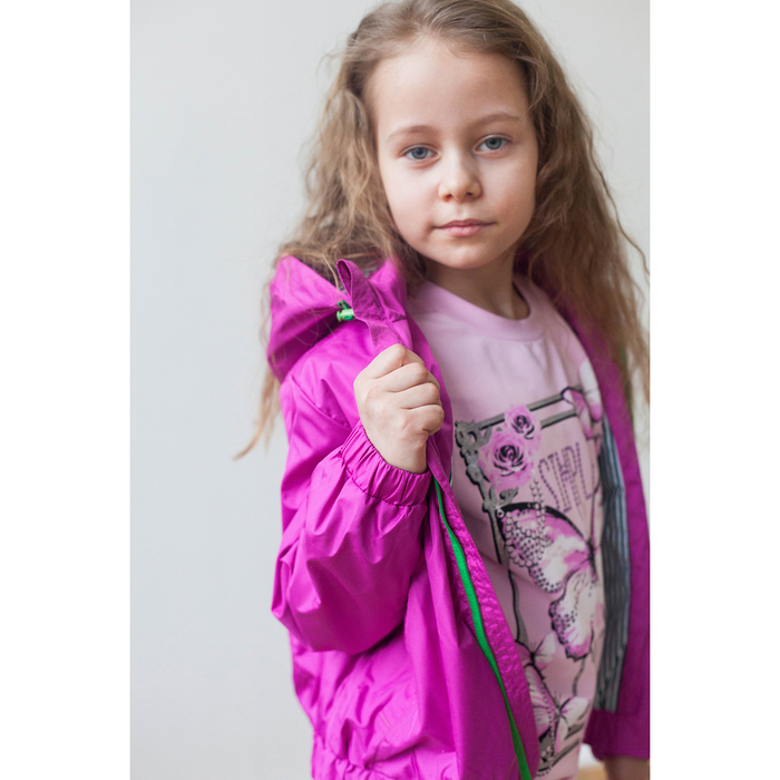 Ветровка для девочки "Шерри", рост 110 см, цвет фуксия 21-138/3