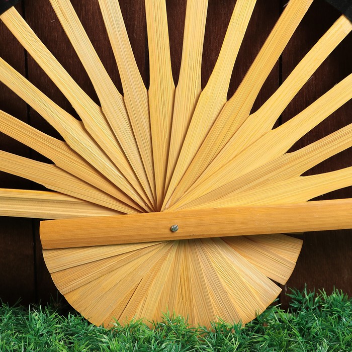 Веер с блестками "Два павлина", h=60 см