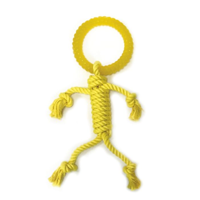 Игрушка для собак "Канат с кольцом из термопла.резины(диам.9 см)", 30 см