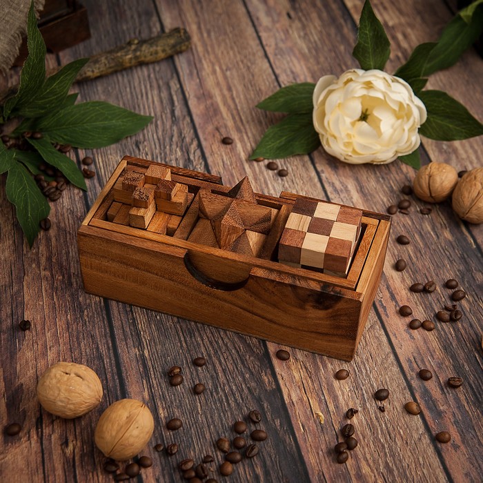 Головоломка 3 в 1 "Три фигурки"