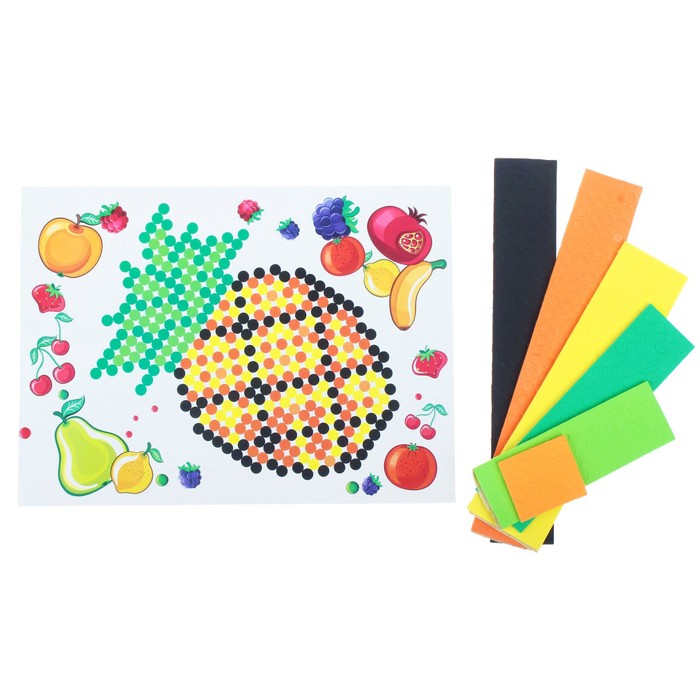 Мозаика стикерная с подставкой "Ананасик", круглые элементы