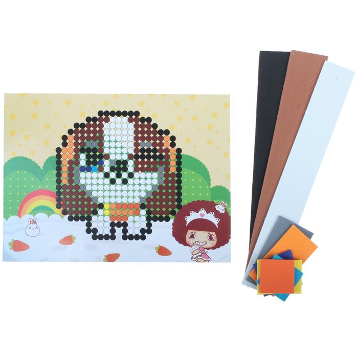 Мозаика стикерная с подставкой "Собачка", круглые элементы