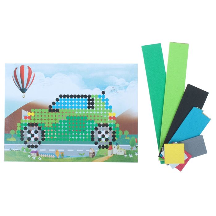 Мозаика стикерная с подставкой "Багги", круглые элементы