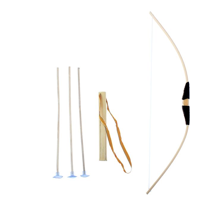 Лук большой, 3 стрелы с присосками, колчан