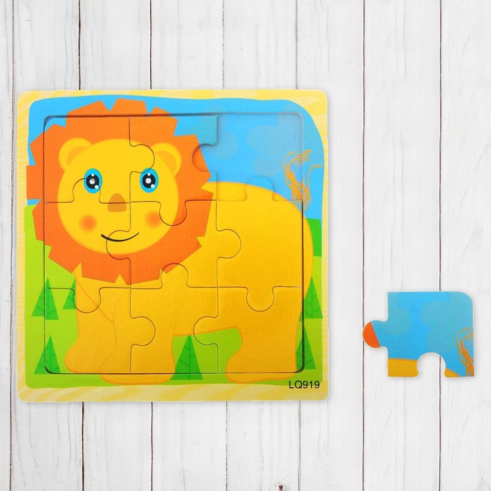 Пазл малый "Лев", 9 элементов