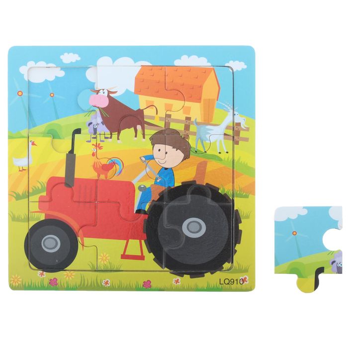 Пазл малый "Ферма", 9 элементов