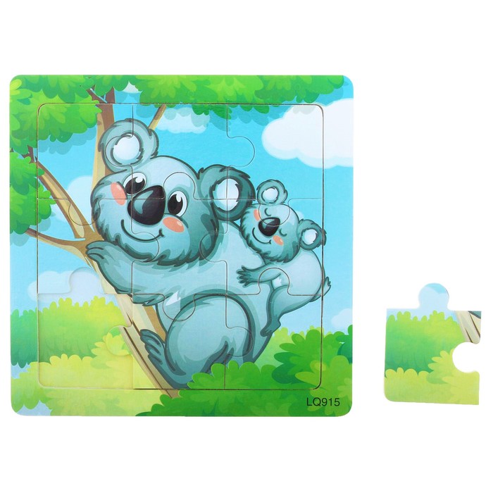 Пазл малый "Коала", 9 элементов