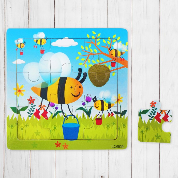 Пазл малый "Пчелиный улей", 9 элементов