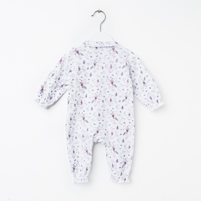 Комбинезон для девочки, рост 56 см (36), цвет белый