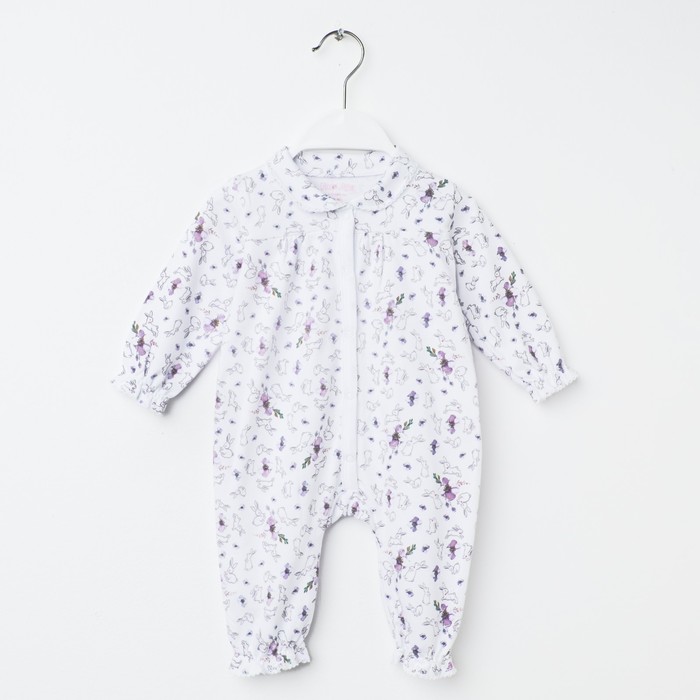 Комбинезон для девочки, рост 80 см (48), цвет белый