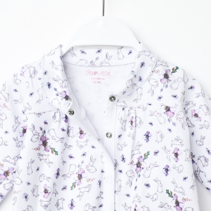 Комбинезон для девочки, рост 80 см (48), цвет белый