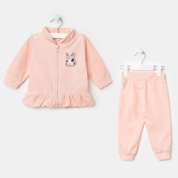 Комплект для девочки (джемпер, брюки), рост 86 см (48), цвет персик