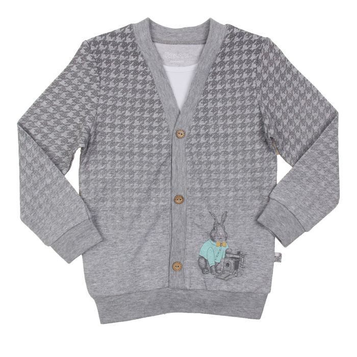 Джемпер (толстовка) для мальчика, рост 98 см (56), цвет серый меланж