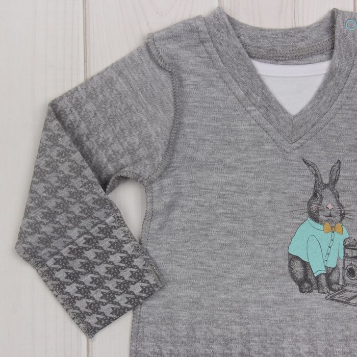 Комбинезон для мальчика, рост 56 см (36), цвет серый