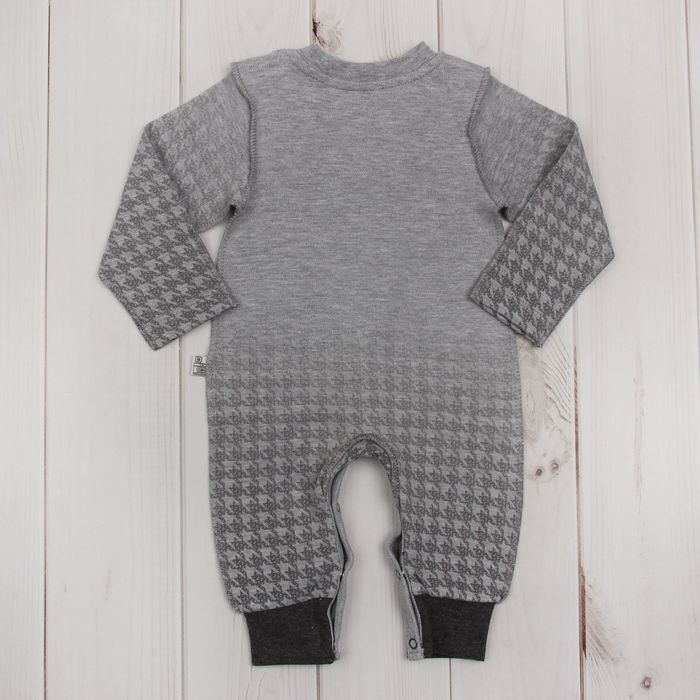 Комбинезон для мальчика, рост 56 см (36), цвет серый